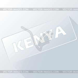 Kenya unique button - vector clip art