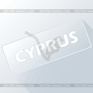 Cyprus unique button - royalty-free vector clipart