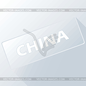 China unique button - vector image