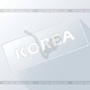 Уникальный кнопку Корея - клипарт в векторном формате