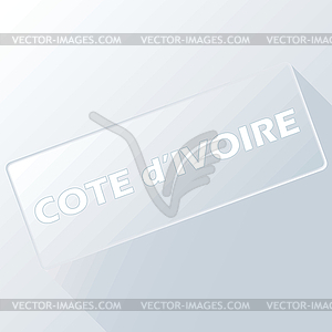 Cote d Ivoire unique button - vector image