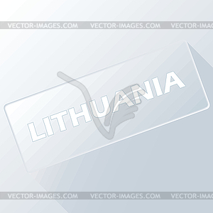 Lithuania unique button - vector clip art