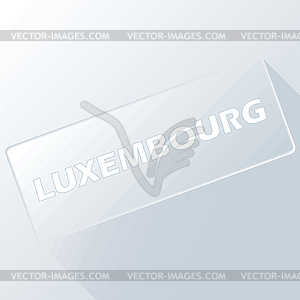 Luxembourg unique button - vector image