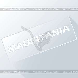 Mauritania unique button - vector clipart