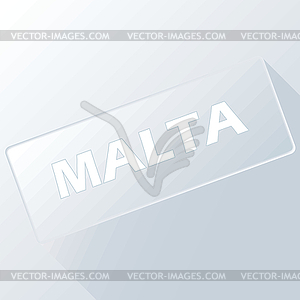 Malta unique button - vector image