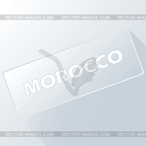 Morocco unique button - vector clipart