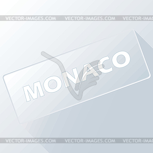 Monaco unique button - royalty-free vector clipart