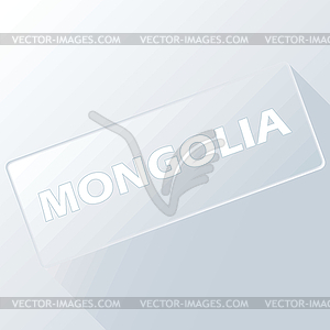 Уникальный кнопку Монголия - стоковое векторное изображение