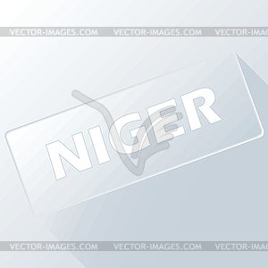 Niger unique button - vector clipart
