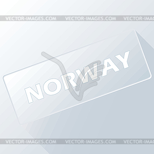 Norway unique button - vector clipart