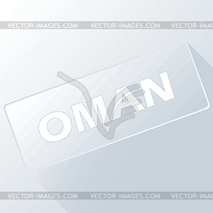 Oman unique button - vector clipart