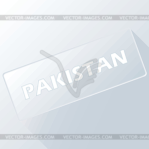 Pakistan unique button - color vector clipart