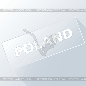 Poland unique button - vector image