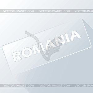 Romania unique button - vector clip art