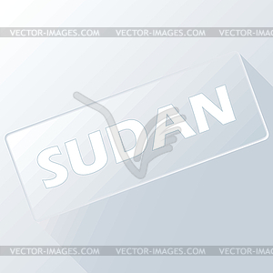 Sudan unique button - vector clipart