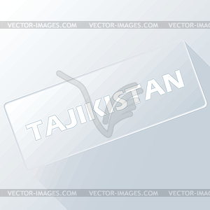 Tajikistan unique button - vector clipart