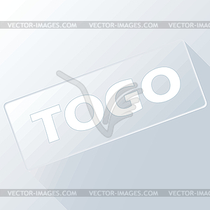 Togo unique button - vector clipart