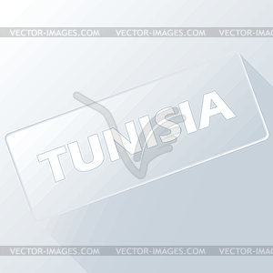 Tunisia unique button - vector clip art