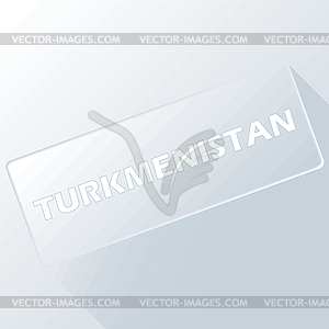 Turkmenistan unique button - vector clipart / vector image