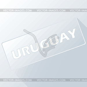 Uruguay unique button - vector clipart