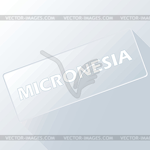 Micronesia unique button - color vector clipart