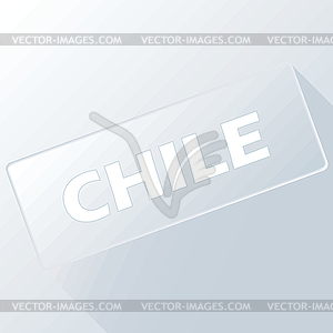 Chile unique button - royalty-free vector clipart