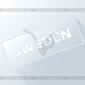 Sweden unique button - vector clipart
