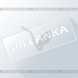 Sri Lanka unique button - vector image