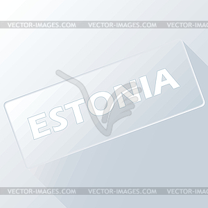 Estonia unique button - vector clipart / vector image