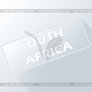 South Africa unique button - vector image