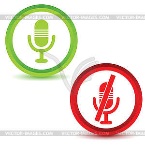 Microphone icon set - vector clipart