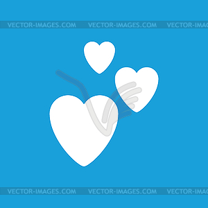 Три сердца символ - изображение в векторе / векторный клипарт