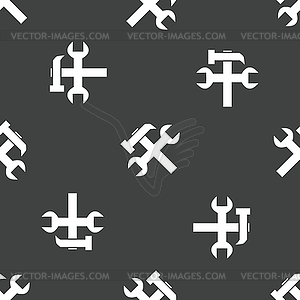 Wrench and hammer pattern - vector clipart