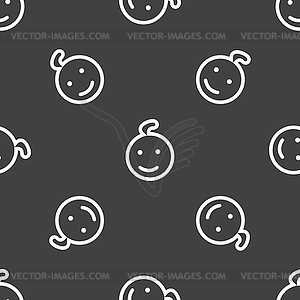 Kid face pattern - vector image