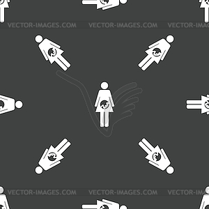 Pregnant woman pattern - vector image