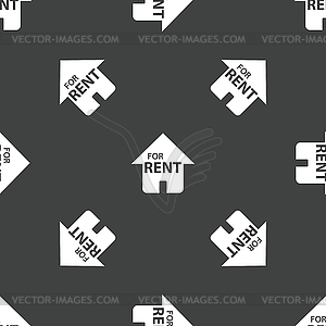 Sign FOR RENT pattern - vector clip art