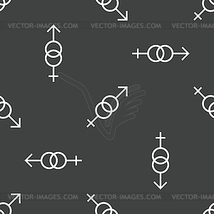 Gender signs pattern - vector image