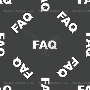 Text FAQ pattern - vector image