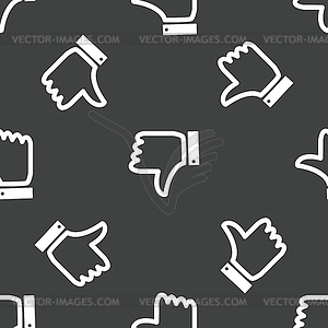 Dislike symbol pattern - vector clipart