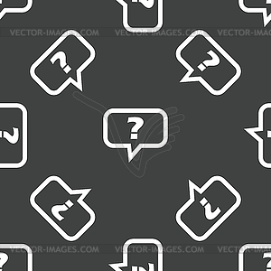 Question reply pattern - vector clip art