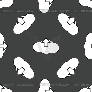 Cloud upload pattern - vector clip art