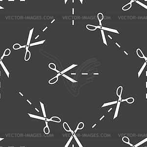Cutting scissors pattern - vector image