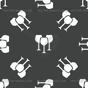 Wine glass pattern - vector clipart