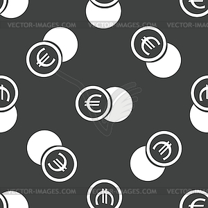 Euro coin pattern - vector clipart / vector image