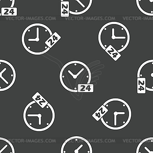 Clock 24 pattern - vector clipart