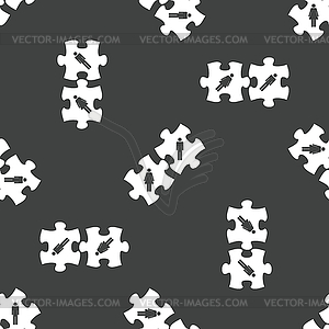 Pazzle pieces pattern - vector image