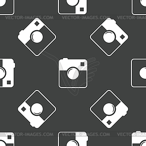 Square camera pattern - vector clipart