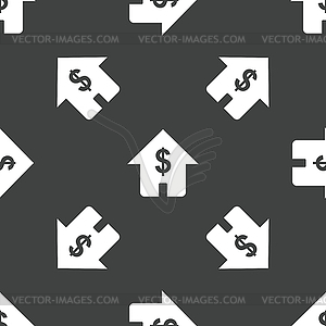 House with dollar sign pattern - vector clip art