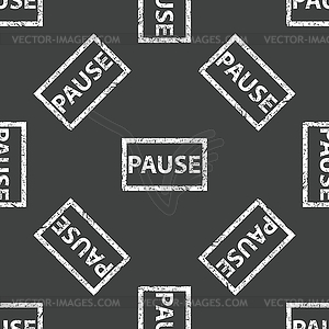 Rubber stamp PAUSE pattern - vector image