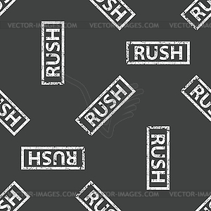 Rubber stamp RUSH pattern - vector clipart